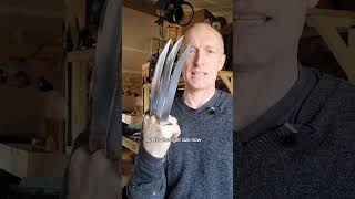 Wolverine claws update Ive shaped and sharpened it The next step is to forge them from highcarbon [upl. by Adnovoj]