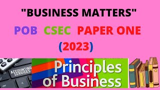 POB CSEC PAPER ONE 2023 [upl. by Atteynod]