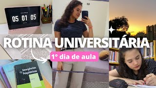 ROTINA DE UMA ESTUDANTE DE PSICOLOGIA 3 1° DIA DE AULA 2024arrumese comigo academia e leituras [upl. by Fronnia]