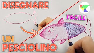 Come disegnare un pesciolino a 3 anni  Tutorial facile e veloce per bambini e genitori [upl. by Toole802]