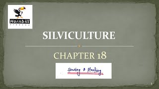 13 IFoS2019  Silviculture chapter 18  Sowing and planting [upl. by Assetniuq603]