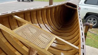 Imagine going out on the lake with this beautiful canoe built by Bill in Spooner 🤩 [upl. by Yelnoc576]