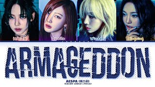 aespa Armageddon Lyrics 에스파 Armageddon 가사 Color Coded Lyrics [upl. by Renell]