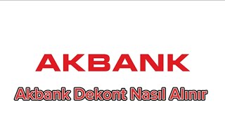 Akbank Dekont Alma  Akbank Mobilden Dekont Nasıl Alınır [upl. by Ytineres472]