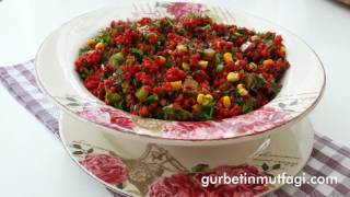 Şalgamlı Bulgur Salatası TarifiPancarlı Salata TarifiGurbetinmutfagi [upl. by Kobi]