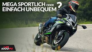 600er Supersport Traummotorrad Kawasaki Ninja ZX6R Landstraßen Test 2024 [upl. by Anauqed]