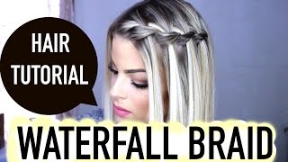 How to waterfall braid  step by step  valerie pac [upl. by Kenison]