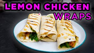 Lemon Chicken Wraps  BQR Cooking [upl. by Derag733]