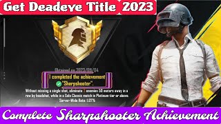 Deadeye Title in BGMI  Sharpshooter Achivement in BGMI  Deadeye Title BGMI Easy Tricks  PUBG WALA [upl. by Aldon]