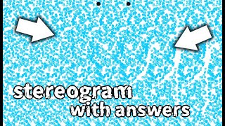 stereogram with answers hidden image magic eye picture [upl. by Arayt243]