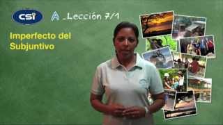 Advanced Spanish Video Lesson 07 quotEl imperfecto del Subjuntivoquot [upl. by Drawoh]