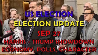 US Politics Election Extra Harris  Trump Showdown  Economy Polls Character [upl. by Jens]