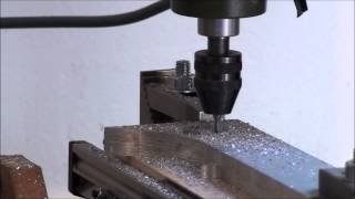 Cutting Aluminium with a 2mm end mill miller with a proxxon MF70 [upl. by Waxman]