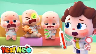 Ten Little Babies Got Sick  Learn Numbers  Baby Care  Nursery Rhyme amp Kids Song  Yes Neo [upl. by Otrebla729]