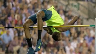 Men High Jump Brussels2014 Mutaz Barshim 243 [upl. by Nnep411]