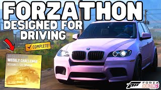 Forza horizon 5How to complete Weekly Forzathon DESIGNED FOR DRIVINGRewards amp Forzathon shop [upl. by Anaitsirk551]