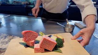 180 Miyazaki Steak Lunch in Tokyo  Teppanyaki in Japan [upl. by Ambert488]