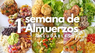 Semana Completa de Almuerzos Saludables con Pollo  Alto en Proteína [upl. by Amalita]