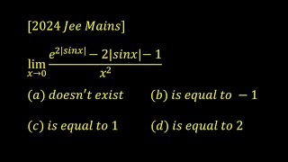 JEE MAINS 2024 Q7  Limits and Continuity  Calculus  Pawan Kumar [upl. by Akeemat968]