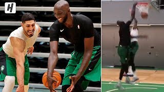 Tacko Fall Goes 1on1 with Enes Kanter Showing His DOMINANCE 1st Celtics Practice [upl. by Etteoj]