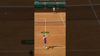 Roger Federer vs Andre Agassi in Top Spin 2K25  Backhand winner by RF shorts [upl. by Eceined]