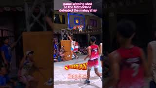 gamewinning shot as the fatimanians defeated the mahayahay 2024 basketball [upl. by La]