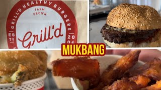 Simply Grill’d Burger 🍔 from grilldhealthyburgers  ASMR  MUKBANG EatingShow [upl. by Idnerb]