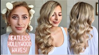 HOW TO HEATLESS HOLLYWOOD WAVES TUTORIAL SHORT MEDIUM amp LONG HAIR [upl. by Hwang]