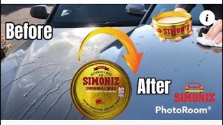 Simoniz Original Wax Before Use And After  Water Test simoniz wax polishing waxing [upl. by Latt]