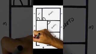 plan de maison 2 chambres salon  cuisine SHORTS youtubeshorts [upl. by Moshe]