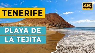 TENERIFE Playa de La Tejita  Nude Beach Walk 4K Ultra HD [upl. by Carnay]