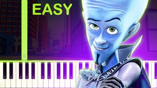 MEGAMIND RULES THEME  EASY Piano Tutorial [upl. by Ardnoek]