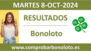 Resultado del sorteo Bonoloto del martes 8 de octubre de 2024 [upl. by Hallock26]