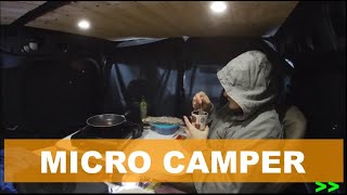 Micro Camper Ford Transit Connect  Hot Spring Stealth Camping fast version [upl. by Elyl]