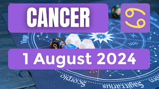 Cancer horoscope  Cancer Horoscope for Today 1 August 2024 [upl. by Alliscirp]