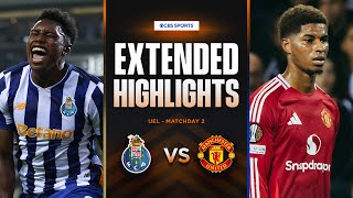 Porto vs Man United Extended Highlights  UEL League Phase MD 2  CBS Sports Golazo  Europe [upl. by Ainotal495]