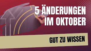 Gut zu wissen 5 wichtige Änderungen für Rentner im Oktober 2024 [upl. by Delogu165]