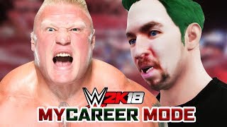 JackSepticEye vs Brock Lesnar  WWE Creative actually makes me Rage quit  WWE 2K18 My Career [upl. by Amoritta]