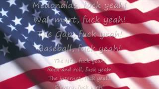 Team America  America Fck Yeah Lyrics [upl. by Thorma]