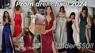 Under 50 Shein PROM DRESS Haul Prom 2024 [upl. by Pollack]