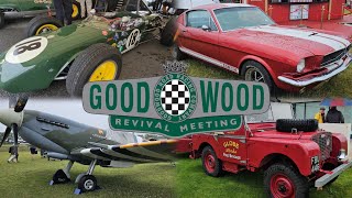 Goodwood Revival 2024  A Very Wet First Day On Track Action Spitfire Display Racing Car Paddock [upl. by Naxor]