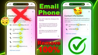 Remove Gmail amp Number from Facebook  You cant make this change at the moment Facebook Problem [upl. by Ponton76]