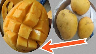 🔥😲Perfect way to cut stylish mango best ways to cut mango aam ko katne ka tarika [upl. by Nosydam]