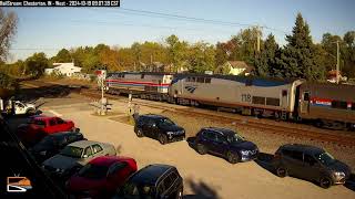 Amtrak 130 leads through Chesterton IN [upl. by Eibot]