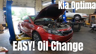 Kia Optima Oil Change for Dummies [upl. by Lapham]