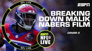 Cover 3 🏈 Malik Nabers film breakdown before Cowboys vs Giants  NFL Live [upl. by Neelyam]