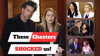 The most SHOCKING Cheating Storylines on Greys Anatomy [upl. by Lleira884]