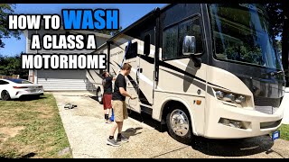 RV Gets its 1st Wash by Detail Sector  Forest River Georgetown 36B5 Class A Motorhome [upl. by Intruok769]