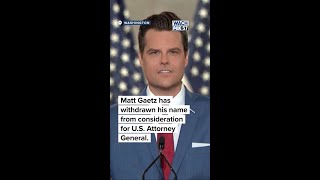 Matt Gaetz withdraws from AG consideration shorts shortnews mattgaetz trump donaldtrump ag [upl. by Noryd]