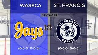 10122024 Waseca Blue Jays  St Francis Saints  Bantam B1 [upl. by Reggis]